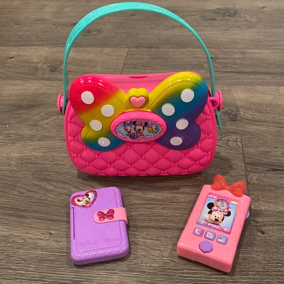 Disney Junior Minnie's Happy Helpers Bag Set with cell phone & wallet toys toy - Picture 1 of 3